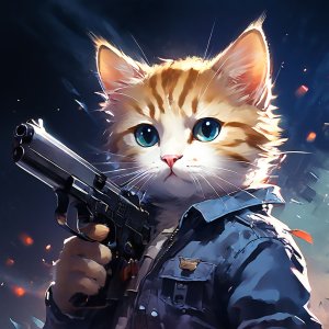 anthropomorphic-pet-photography-a-cute-little-cat-looking-left-holding-a-pistol-in-both-hands...jpeg