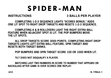 Amazing Spider-Man (Gottlieb 1980) Instruction Card.PNG