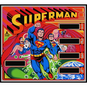 Superman  (Atari, 1979) (ELC) Backglass