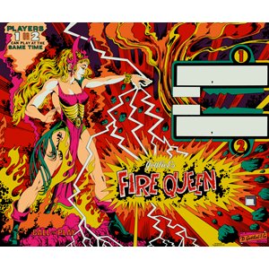 Fire Queen (Gottlieb, 1977) (ELC) Backglass