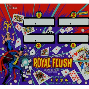 Royal Flush (Gottlieb, 1976) (ELC) Backglass