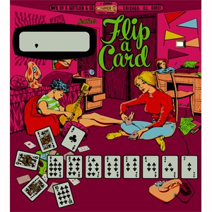 Flip A Card (Gottlieb, 1970) (ELC) Backglass