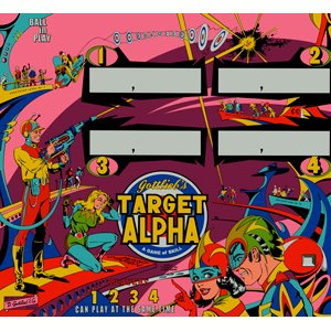 Target Alpha (Gottlieb, 1976) (ELC) Backglass