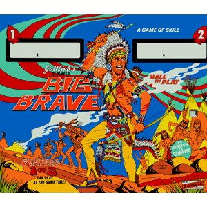 Big Brave (Gottlieb, 1974) (ELC) Backglass