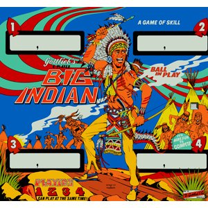 Big Indian (Gottlieb, 1974) (ELC) Backglass