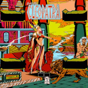 Blackglass Cleopatra (Gottlieb, 1977) (ELC) Backglass