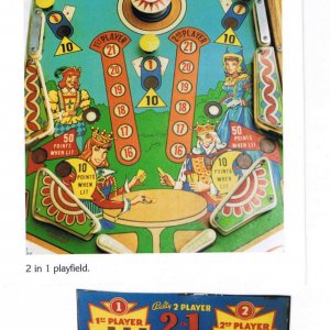 2 in 1 (Bally, 1964) Playfield