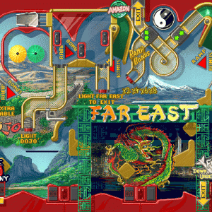 Far East / Pinball World (21st Century, 1995) Playfield