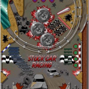 Stock Car Racing / Pinball Builder (Spidersoft / 21st C., 1996) Playfield
