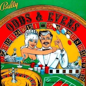 Odds & Evens (Bally, 1973) Backglass