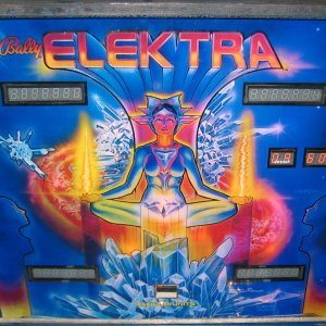 Elektra (Bally, 1981) Backglass