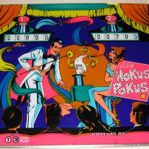 Hokus Pokus (Bally, 1976) Backglass