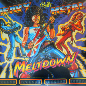 Heavy Metal Meltdown (Bally, 1987) Backglass