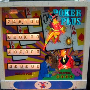 Poker Plus (Recel, 1977) Backglass