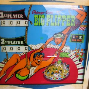 Big Flipper (Chicago Coin, 1970) Backglass