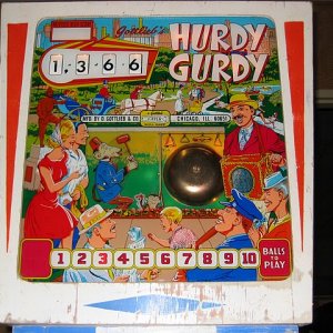 Hurdy Gurdy (Gottlieb, 1966) Backglass