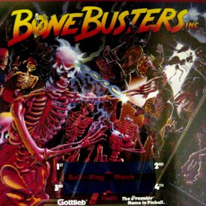 Bone Busters Inc. (Gottlieb, 1989) Backglass