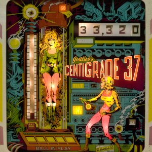 Centigrade 37 (Gottlieb, 1977) (Lit) Backglass