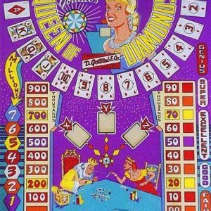 Queen of Diamonds (Gottlieb, 1959) Backglass