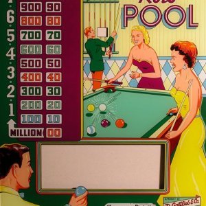 Roto Pool (Gottlieb, 1958) Backglass