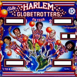 Harlem Globetrotters On Tour (Bally, 1979) Backglass