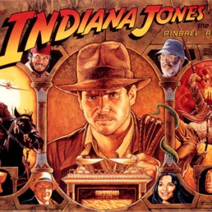 Indiana Jones: The Pinball Adventure (Williams, 1983) Backglass