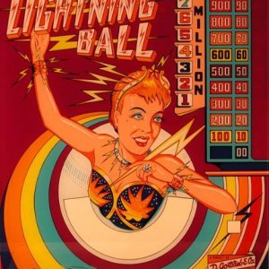 Lightning Ball (Gottlieb, 1959) Backglass