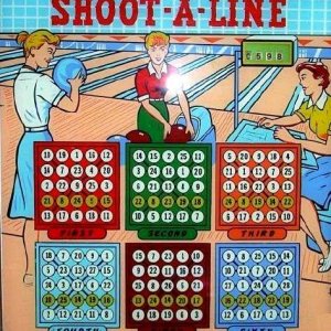 Shoot-A-Line (Bally, 1962) Backglass