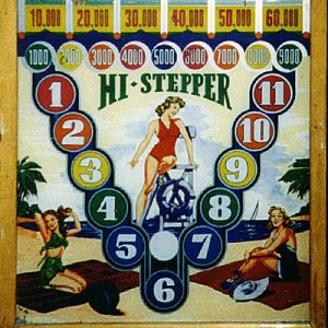 Hi-Stepper (Stoner, 1941) Backglass