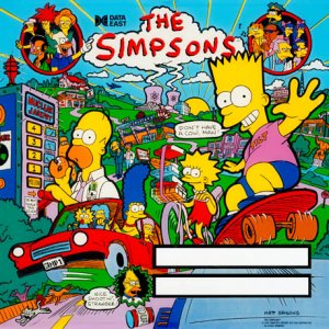 The Simpsons (Data East, 1990) Backglass