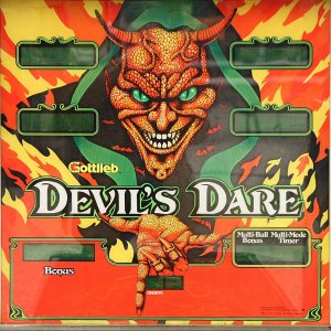 Devil's Dare (Gottlieb, 1982) (JPR) Backglass