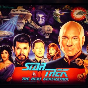 Star Trek The Next Generation (Williams, 1993) Lit (Liteuser) Backglass