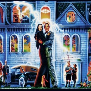 The Addams Family (Midway, 1992) (Liteuser) Backglass