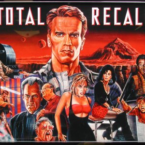 Total Recall (Data East, 1990) Lit (PinGame Journal) Backglass