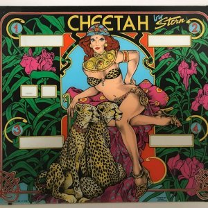 Cheetah (Stern, 1980) Backglass