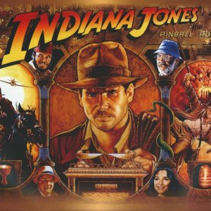 Indiana Jones: The Pinball Adventure (Williams, 1993) (FD) Backglass