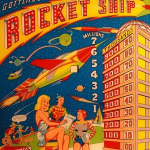Rocket Ship (Gottlieb, 1958) Backglass