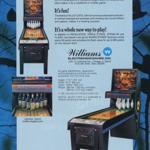 Alley Cats (Williams, 1986) Flyer p2