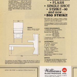 Big Strike (Williams, 1983) Flyer p2