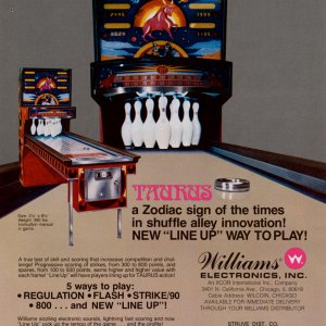 Taurus Shuffle Alley (Williams, 1979) Flyer p2