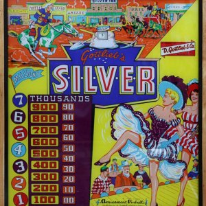 Silver (Gottlieb, 1957) (JPR) Backglass