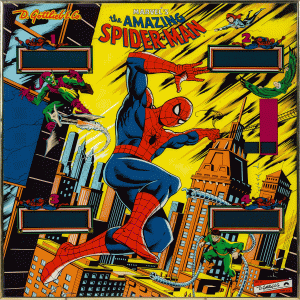 The Amazing Spider-Man (Gottlieb, 1980) Backglass