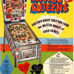 Kings & Queens (Gottlieb, 1965) Flyer