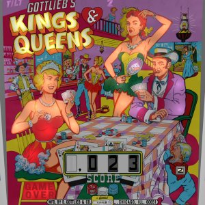 Kings & Queens (Gottlieb, 1965) (JPR) Backglass