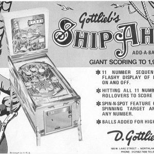 Ship Ahoy (Gottlieb, 1976) Flyer