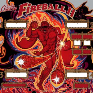 Fireball II (Bally, 1981) (CPR) Backglass