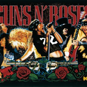 Guns N' Roses (Data East, 1994) (CPR) Backglass