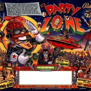 The Party Zone (Midway, 1991) (CPR) Backglass