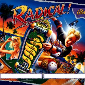 Radical! (Midway, 1990) (CPR) Backglass