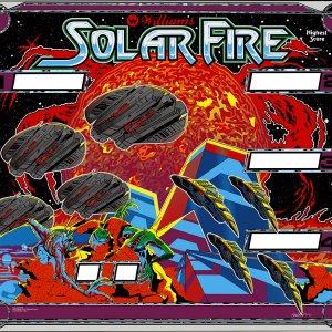 Solar Fire (Williams, 1981) (CPR) Backglass